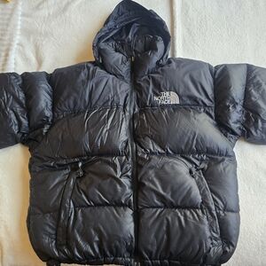 Mens Small North Face Black Nupste puffer 700